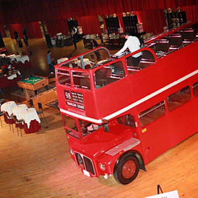 An authentic double-decker bus overlooked the British-inspired party scene following the People's Choice awards at the Shrine.