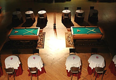 Pool tables provided atmosphere and entertainment.