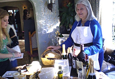 The Cheese Impresario presided over her cheese table at Showtime’s event.