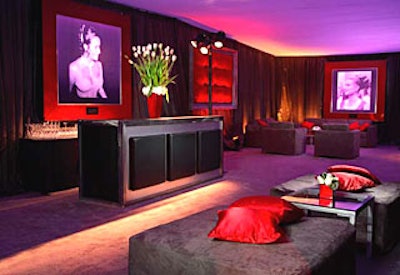 Red lacquer frames surrounded photos of Hollywood icons decked out in diamonds.