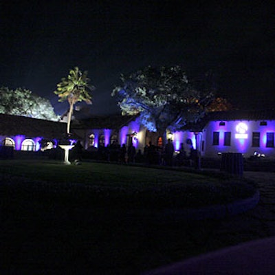 Guests at the Outstanding Performance award party at the Santa Barbara International Film Festival entered through the back entrance of the Montecito estate, which was bathed in blue light.