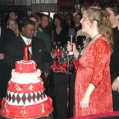 Claudia Shear, the star of Broadway's Dirty Blonde, sang 'Happy Birthday' to Travel & Leisure magazine and its editor, Nancy Novogrod, in front of an elaborate cake from Isn’t That Special Outrageous Cakes.