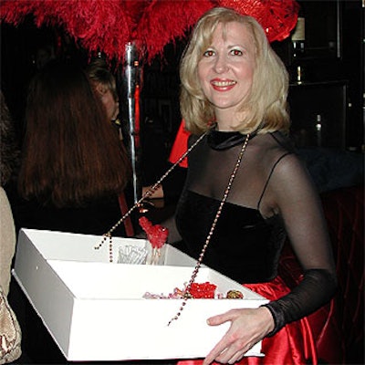 Hollywood Pop Gallery hired Leslie Riddle to act as a cigarette and candy server.
