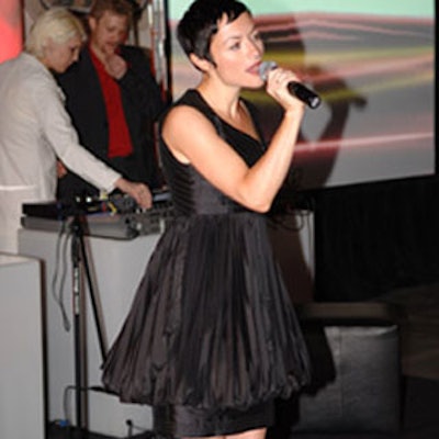 Nu Jazz songstress Malena Perez performed by the DJ booth.