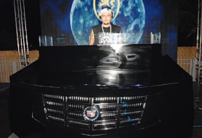DJ Mr. Mauricio and DJ Vice entertained from a Cadillac-sponsored booth.