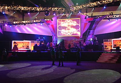 The party included a large stage, where Chaka Khan and Kool & the Gang performed.