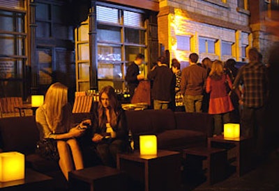 A small cocktail area took over Paramount’s New York streets.