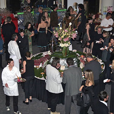 At In Defense of Animals’ benefit concert at Paramount, guests grazed at vegan buffets.