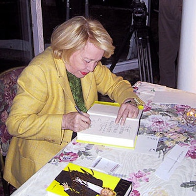 Liz Smith autographed her recent book, Natural Blonde.