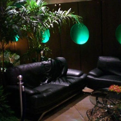 Plant Directions provided these lush plants that made the lounges seem tropical.