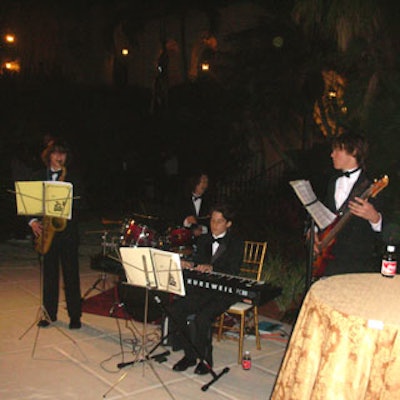 The Dreyfoos School of the Arts provided an all-male jazz quartet to entertain the crowd during the one-hour reception.