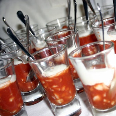 Conch ceviche with coconut-infused cream was one of several cocktail appetizers.