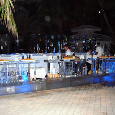 The Belvedere ice bar, made by So Cool Events, was a highlight of the evening.