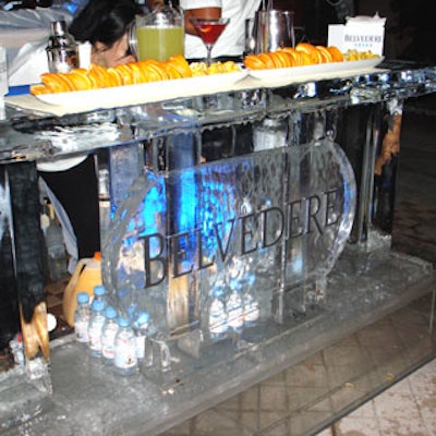 The Belvedere logo was even incorporated into the ice bar.