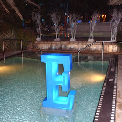 The letter 'E' was one of four used in the pool installation.
