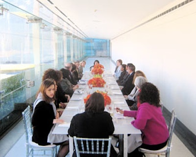 Event professionals responsible for nonprofit galas and fundraisers compared notes in the elegant setting of the North Galleria event space of the American Museum of Natural History. The dramatic and private nature of the room allowed for a moderated conversation at a table of 20.