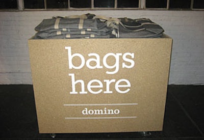 Made from hemp and organic cotton, the shopping bags gave eco-cred to the event from the start. (Guests could also check off desired items on a shopping list to pick up later.)
