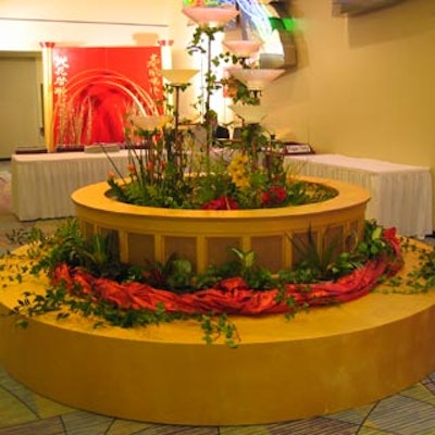 A wish fountain decorated the foyer.