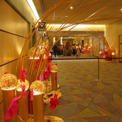 A Chinese New Year flower market embellished the hall leading to the grand ballroom.