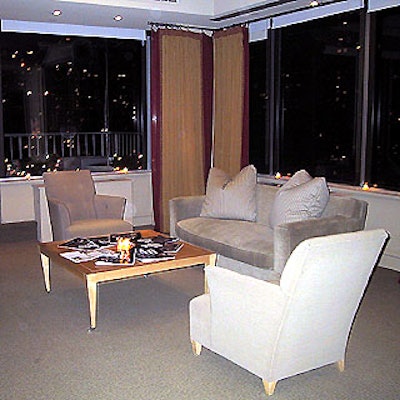 The lounge area of Astra, with its great view from the 14th floor of the D&D Building.