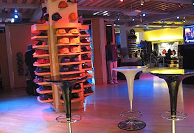 To make room for the cocktail space, the planning and production team cleared out most of the clothing and other goods.