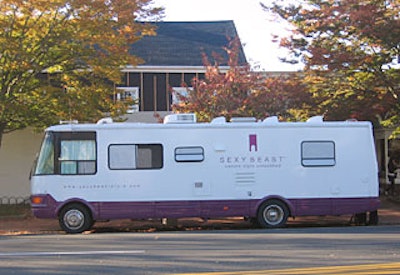 Sexy Beast also hits the road to spread the word, and the beauty. The company’s 36-foot mobile spa RV has made stops at the Hamptons Film Festival and Pet Fashion Week, as well as in New York City neighborhoods SoHo and Chelsea.