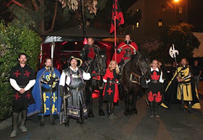 Costumed horses and riders greeted guests.