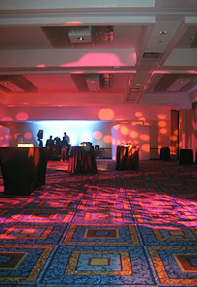 DJ Junior Vasquez spun at the after-party, which had a simple look that referenced both the onstage lighting effects and Glaad’s logo.
