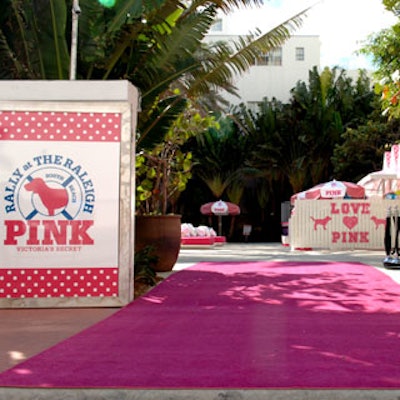 Entering guests received the pink carpet treatment.