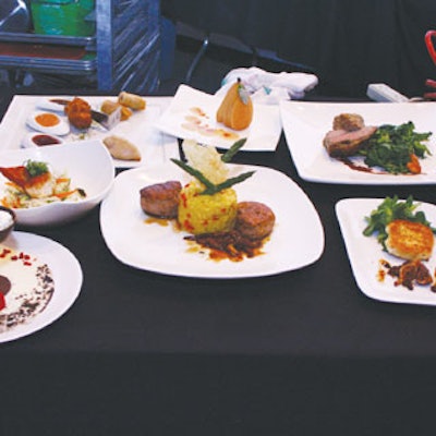 A variety of dishes were prepared by students from the Orlando Culinary Academy during the evening's cook-off competition.