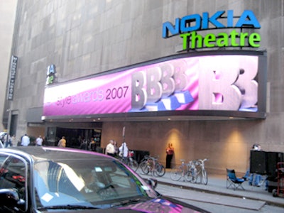 The BizBash Event Style Awards as seen on the marquee outside of the Nokia Theatre.