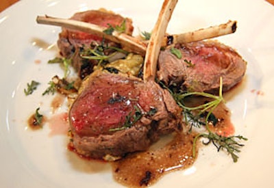 Trotter’s rack of lamb, in his words: “medium-rare, and succulent.”
