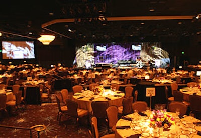 The awards took over the Beverly Hilton’s international ballroom, home of another award show: the Golden Globes.