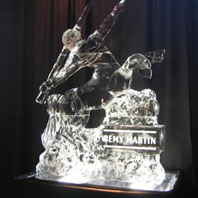 Iceculture provided a sculpture of the Rémy Martin logo, a part-man, part-horse centaur figure, for Maxxium Canada's launch of Rémy Martin's Louis XIII Black Pearl cognac in Century Room.
