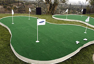 Mini golf was among the kiddie-style offerings for adults.