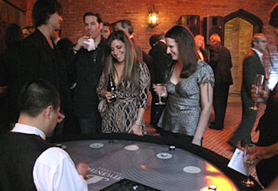 Guests tested their luck at the blackjack table in the MGM City Center area.