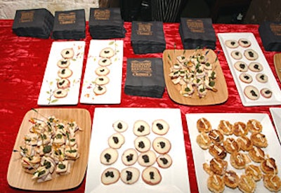 Smart Catering provided the rider-inspired appetizers.