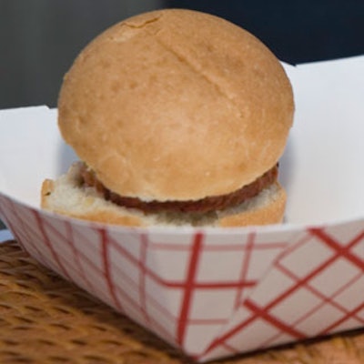 'Lunch truck' bites like mini burgers were served.