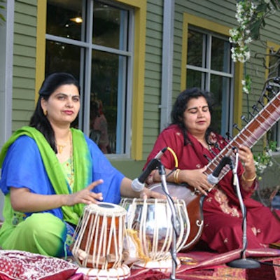 Entertainment provided by Rtti Inc. included traditional Indian music.