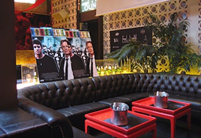 Livestyle Entertainment produced the Film Lounge (rebranded from its previous incarnation as the Premiere Film and Music Lounge) at nightclub PM. Multiple brands including Stella Artois, Evian, MySpace, Red Bull, 944 magazine, and Bodog TV signed on as sponsors. Banners, gobos, product placement, and plasma screens integrated the brands into the space.