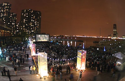 The popular Tribeca Drive-In returned, with three nights of free movies riverside. Events included a 20th-anniversary screening of Dirty Dancing (with couples in costumes like those featured in the film mingling in the crowd), movie trivia games, and a 3,000-person karaoke sing-along.