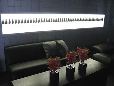 Stoli’s luxury Elit spirit inspired the V.I.P. room.