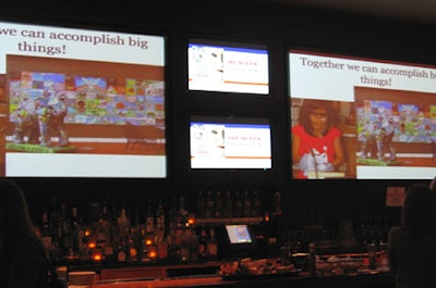 Televisions over the bar displayed a slide show of photos from the Tracy's Kids program.
