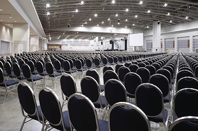 An exhibit hall in the Washington ConventionCenter.