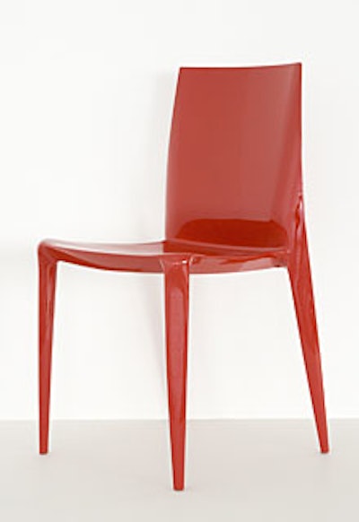 Taylor Creative Props's Bellini chair in a glossy finish.