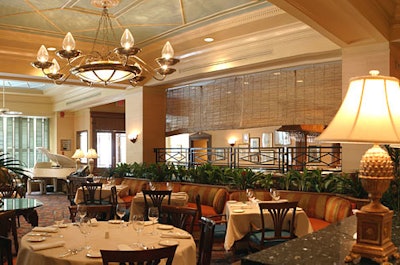 The dining room at the Bombay Club.