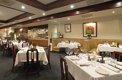 The dining room at Morton’s.