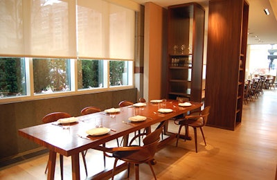 Thedining room at Blue Duck Tavern.