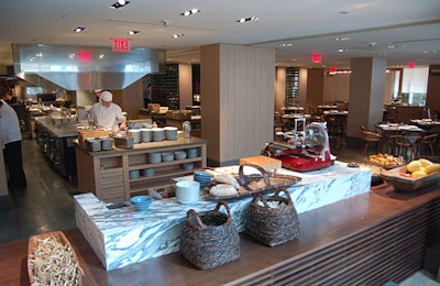 A viewof the open-air kitchen.