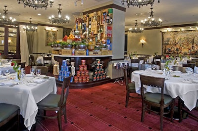 The main dining room at Il Mulino.